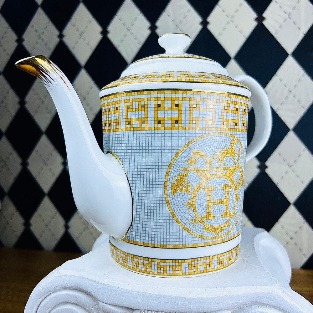 Hermès Mosaique au 24 Porcelain Teapot - Picture 3 of 6